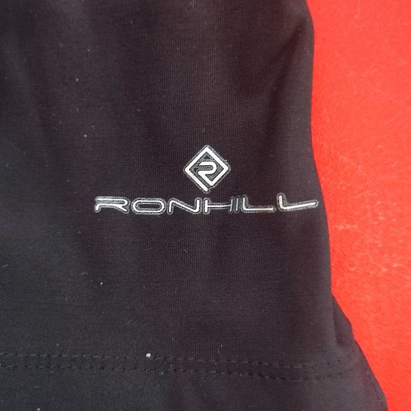Ronhill running leggings athletic pants black red design women's size M - Picture 4 of 8